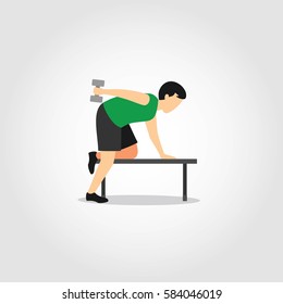 Fitness exercise design. Vector Illustration