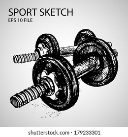 Fitness exercise equipment dumbbell