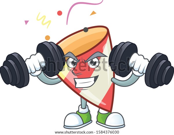 Fitness Exercise Exploding Confetti Cartoon Character Stock Vector ...