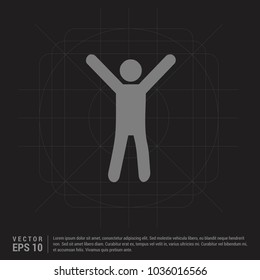 Fitness Exercise Icon - Black Creative Background