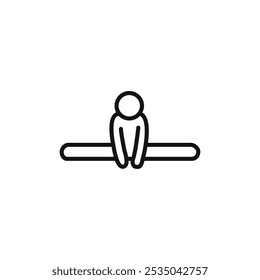 Fitness exercise icon Isolated flat vector in outline