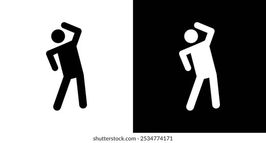 Fitness exercise icon linear logo isolated