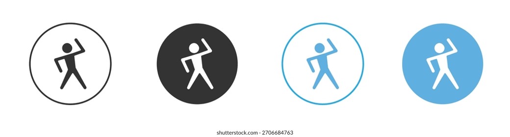 Conjunto de diseño de Plantilla de logotipo de icono de ejercicio físico