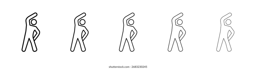 Icono de ejercicio de fitness para el concepto móvil y el Diseño web.