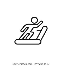 Fitness exercise icon outline collection in black and on white background