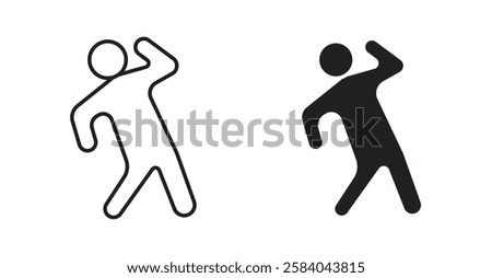 Fitness exercise icon set in thin line. vector illustrations for web