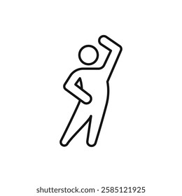 Fitness exercise icon. simple thin line vector icon