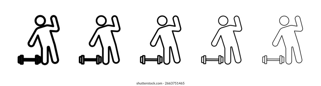 Fitness exercise icon vector collection. EPS 10