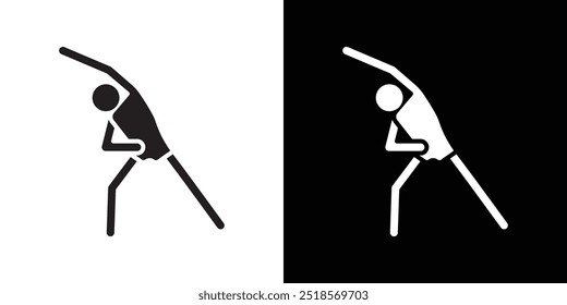 Fitness exercise icon Vector flat thin line illustration