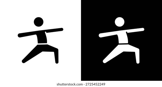 Gráficos del Vector del icono del ejercicio de la aptitud. signo lleno del Vector, ilustración del símbolo.