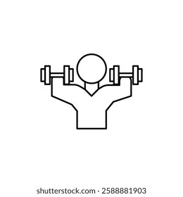 Fitness exercise icon Vector logo set flat