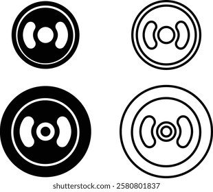 Fitness and exercise icons set. Weight Loss gym vector flat and line collection isolated on transparent background. Muscular build, dumbbell, running cycling for healthy life style web and app.