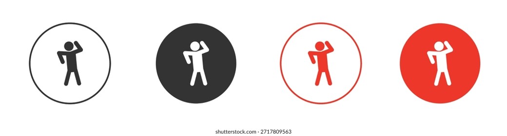 Iconos del ejercicio de la aptitud Ilustración vectorial plana simple de la silueta