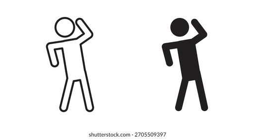 Fitness exercise icons for use web design,logo.Symbol illustration.