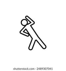 Fitness exercise logo sign vector outline