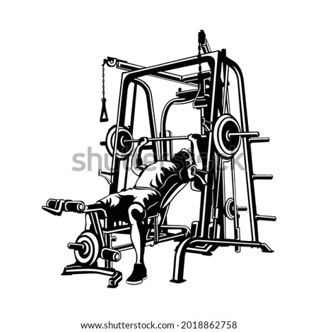 fitness exercise machine vector design isolated on white background