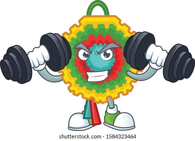 Fitness Exercise Pinata Cartoon Character Holding Stock Vector (Royalty ...