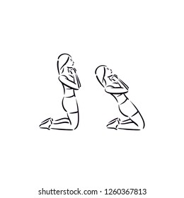 Fitness exercise Quad Extension work out illustration