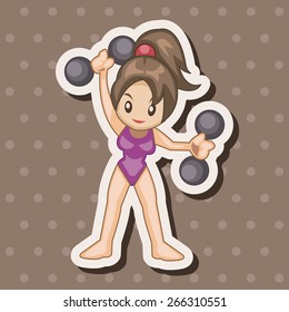 fitness exercise theme elements vector,eps