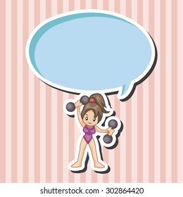 fitness exercise theme elements vector,eps