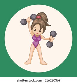 fitness exercise theme elements vector,eps