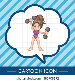 fitness exercise theme elements vector,eps