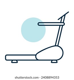 Dispositivo de caminata para ejercicio físico para caminar y correr icono vector. Símbolo gráfico del sitio web de fitness y pérdida de peso y diseño de aplicaciones, logotipo, aplicación, interfaz de usuario