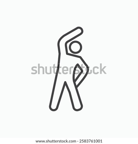 Fitness exercise vector icon isolated in black line