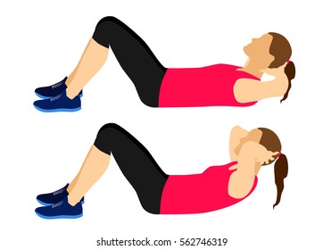 Fitness exercises Crunches
