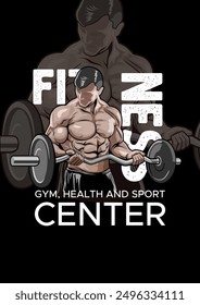 fitness exercises design poster illustration vector