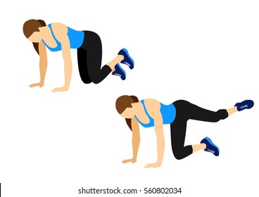 Fitness Exercises Fire Hydrants Stock Vector (Royalty Free) 560802034