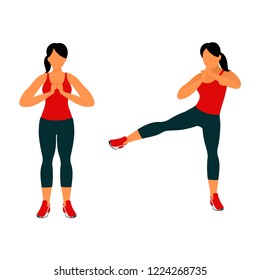 Fitness exercises for strong and beautiful body. Fitness, Aerobic and workout exercise in gym. Vector set of gym icons in line style isolated on white background. People in gym. Gym equipment.