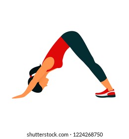 Fitness exercises for strong and beautiful body. Fitness, Aerobic and workout exercise in gym. Vector set of gym icons in line style isolated on white background. People in gym. Gym equipment.