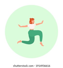 Fitness exercises for strong and beautiful body. Fitness, Aerobic and workout exercise in gym. Girl doing yoga exercises.