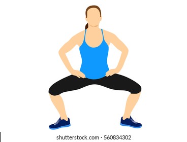 Fitness Exercises Sumo Squat