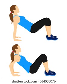 Fitness exercises triceps dips