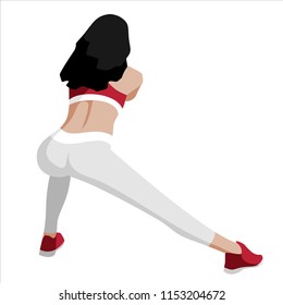 Fitness exercises. Vector illustration