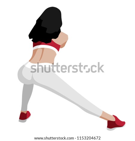 Fitness exercises. Vector illustration