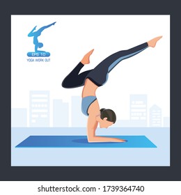 Fitness exercises workout motivation.  Vector Illustration.