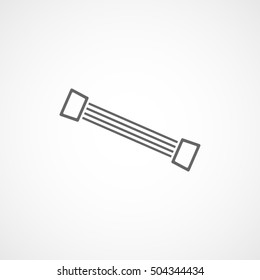 Fitness Expander Flat Icon On White Background