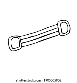 Ampliador de la aptitud, ilustración del doodle vector, dibujo a mano