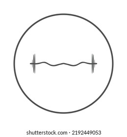 Fitness ez bar curl Icon | Circle version icon |