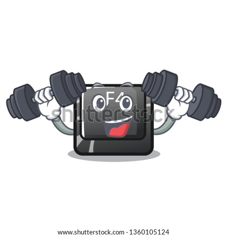 Fitness f4 button installed on cartoon keyboard