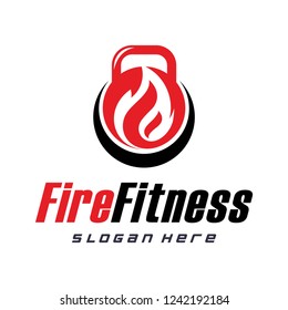 Fitness, Fire and Fitness, F initial for Fitness Logo Design Vector