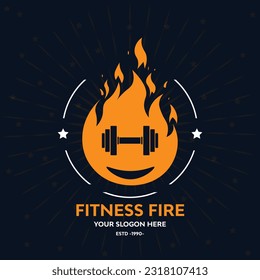 Design des Brandlogos für Fitness in Vektorgrafik
