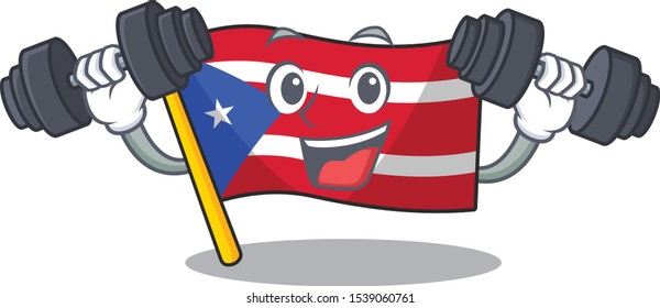 Fitness flag puerto rico in the cartoon