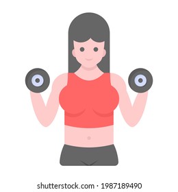 a fitness flat trendy vector