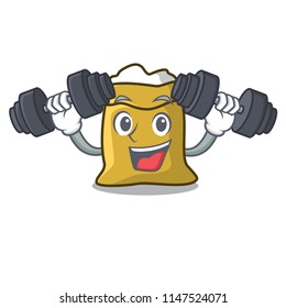 Fitness flour character cartoon style