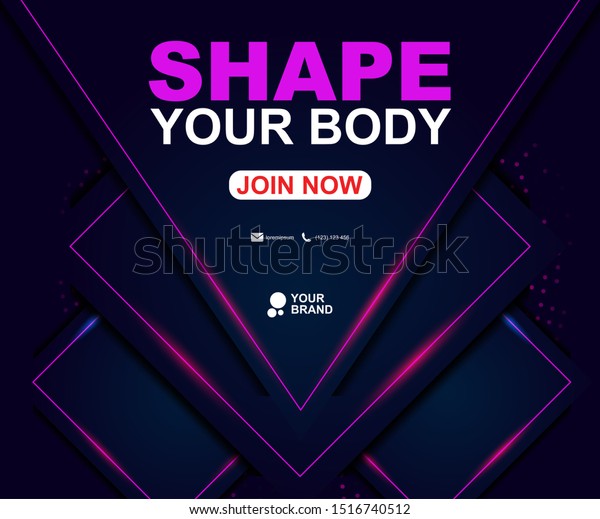 Fitness Flyer Template Poster Template Fitness Stock Vector Royalty Free