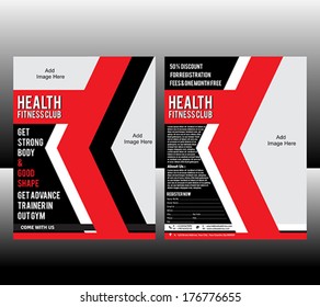 fitness Flyer Template Vector illustration 